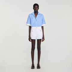 Sandro Women High waist denim shorts