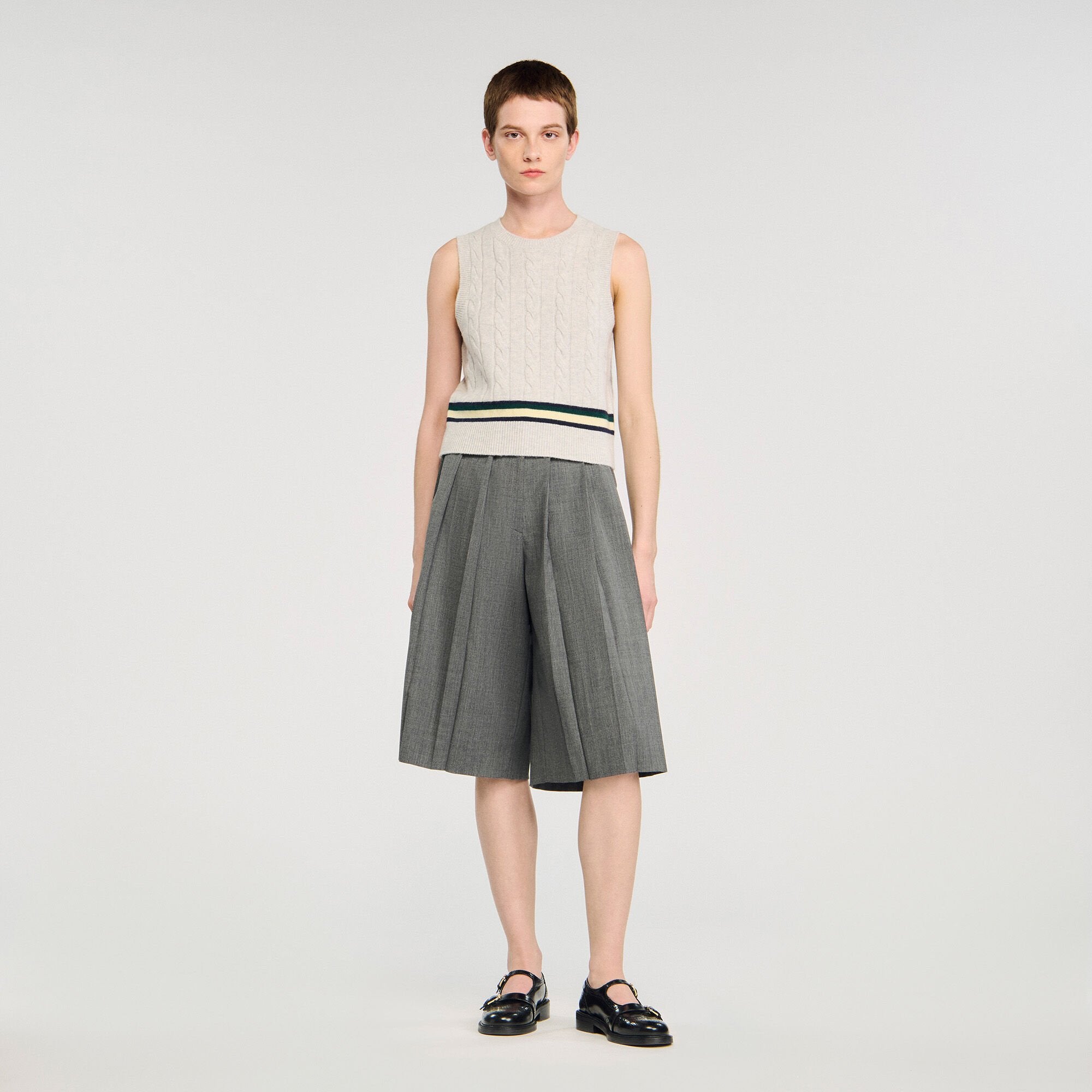Sandro Women Pleated long shorts