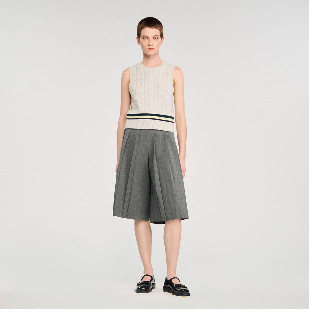 Sandro Women Pleated long shorts