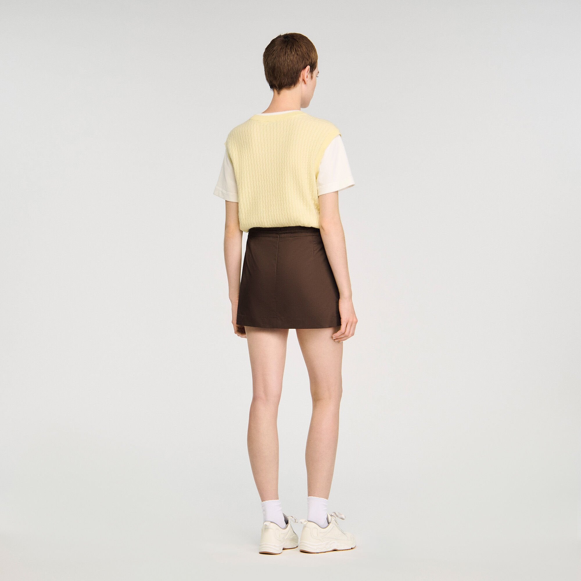 Sandro Women Drawstring pleated skort