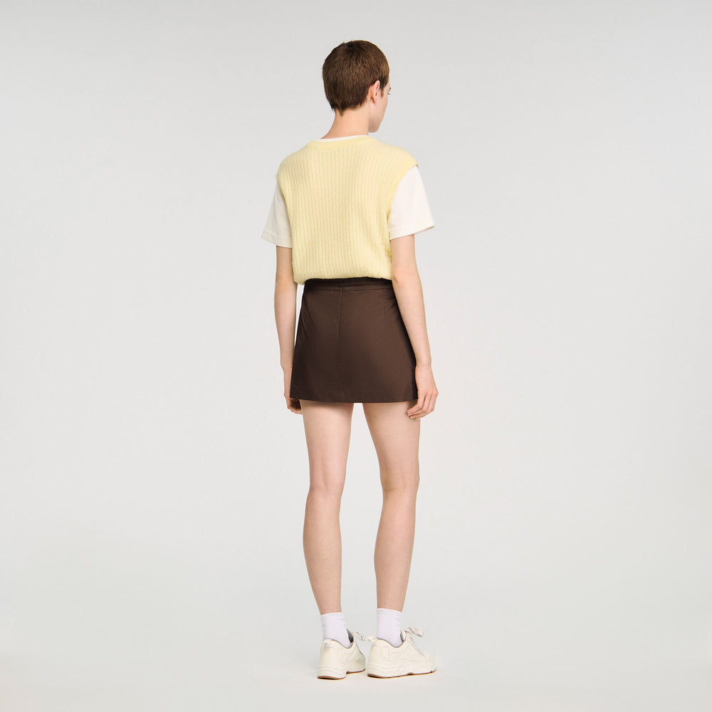 Sandro Women Drawstring pleated skort