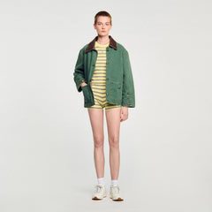Sandro Women Striped knit shorts