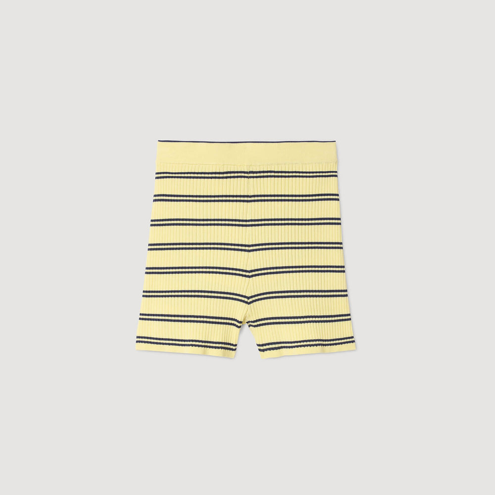 Sandro Women Striped knit shorts