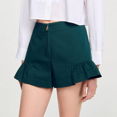Sandro Women Flared ruffled shorts
