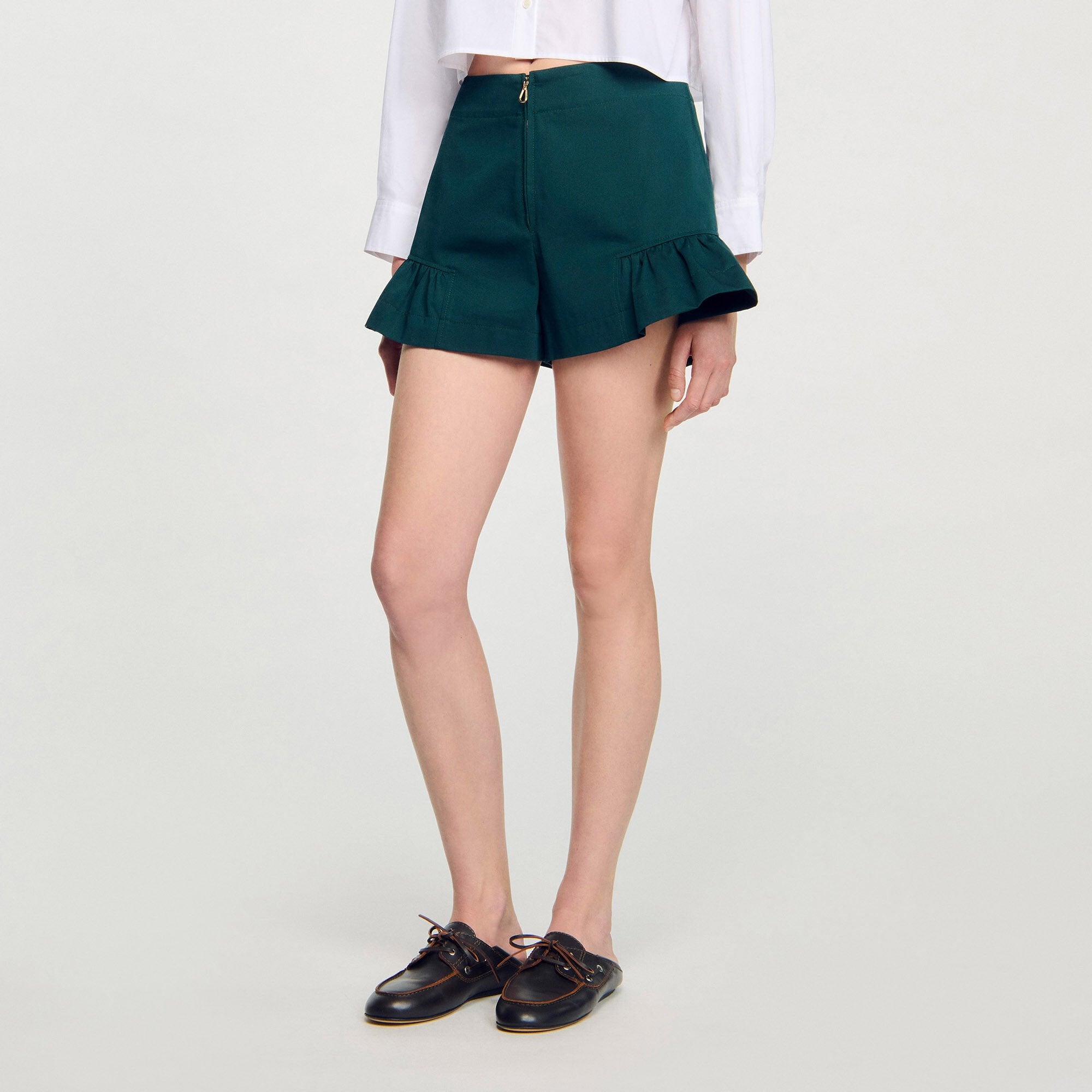 Sandro Women Flared ruffled shorts