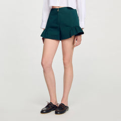 Sandro Women Flared ruffled shorts