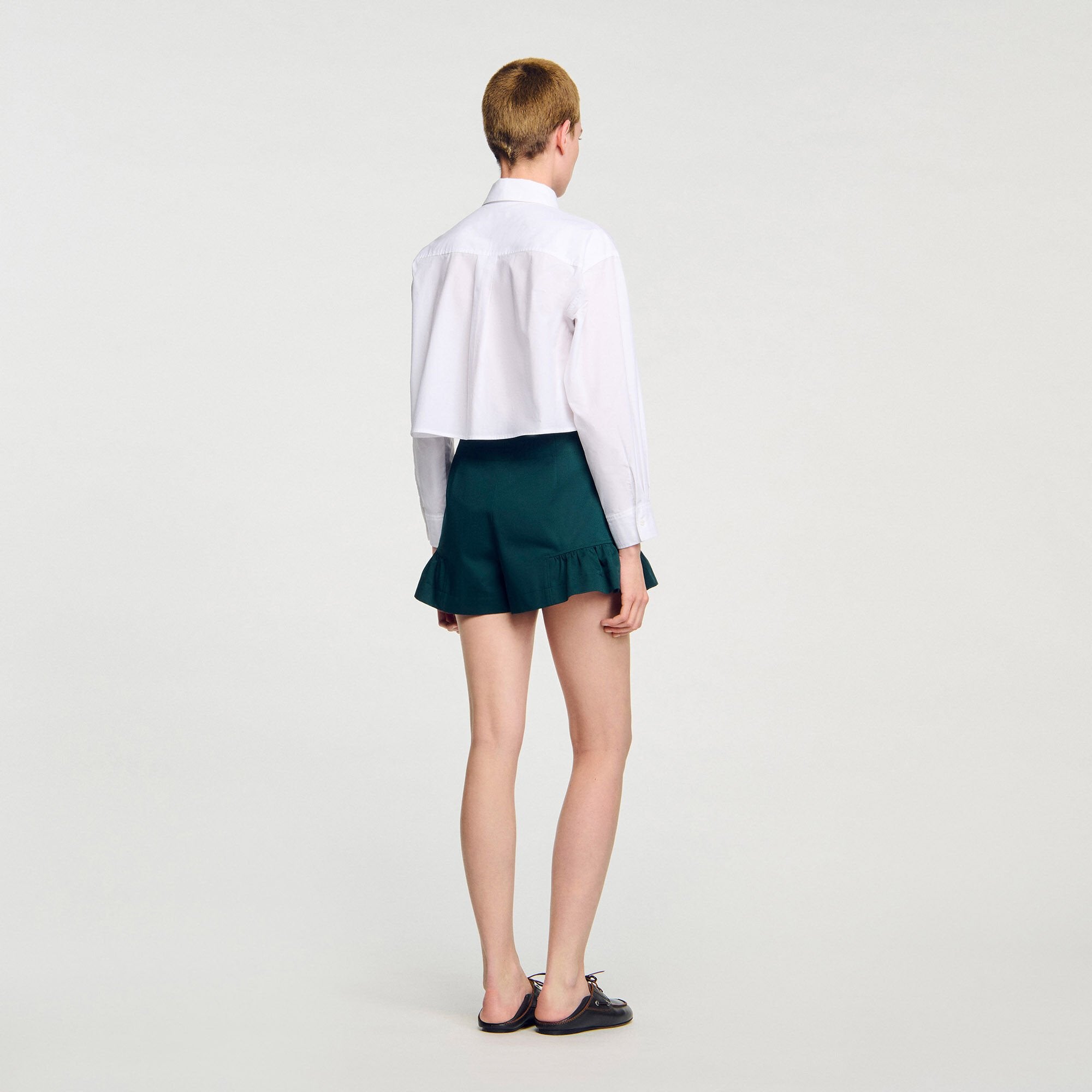 Sandro Women Flared ruffled shorts