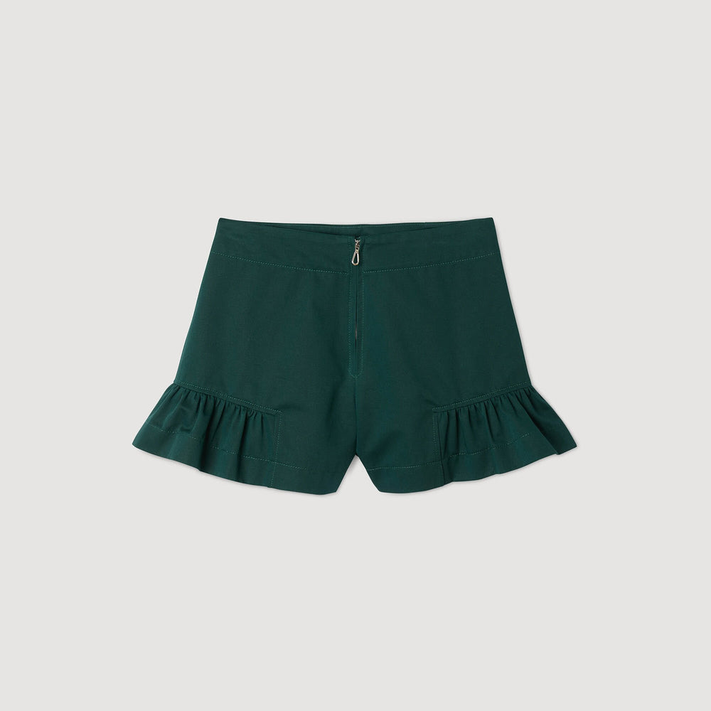 Sandro Women Flared ruffled shorts