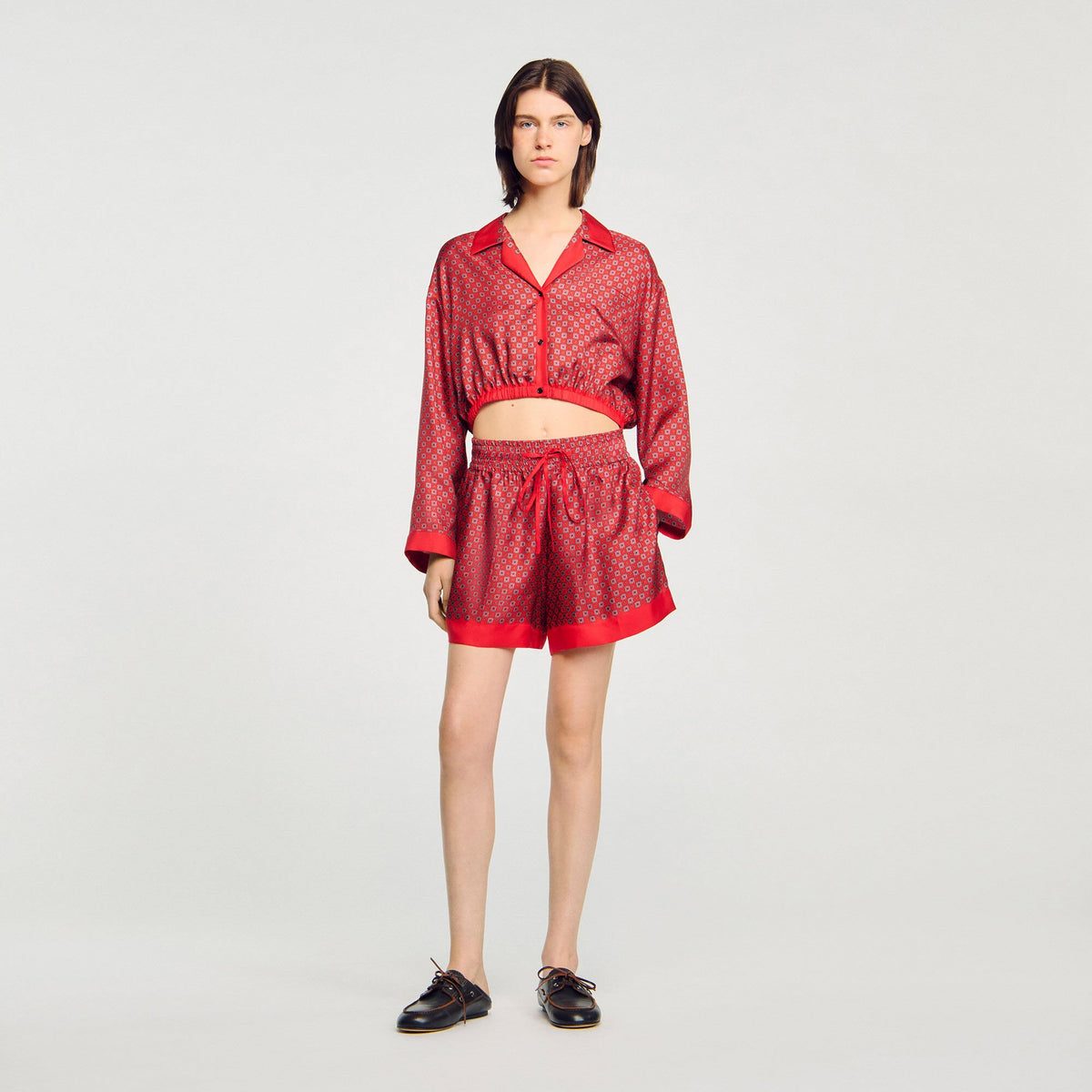 Sandro Women Scarf print shorts