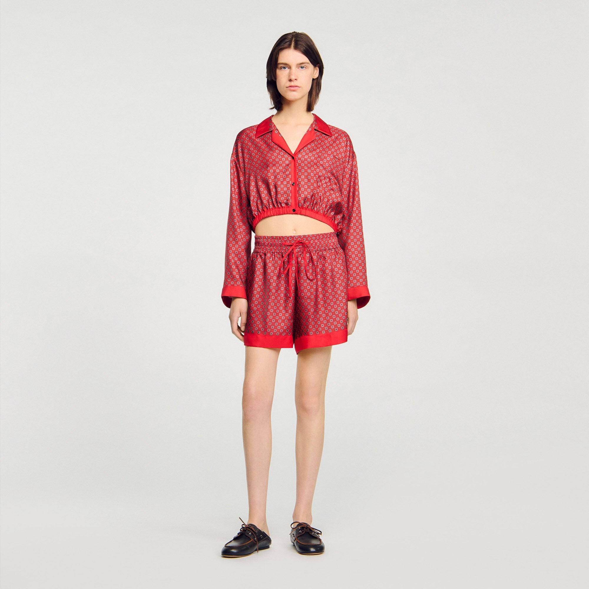 Sandro Women Scarf print shorts