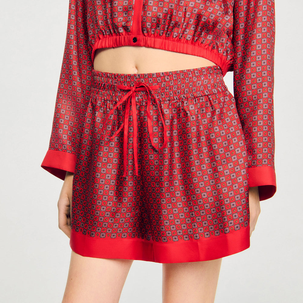 Sandro Women Scarf print shorts