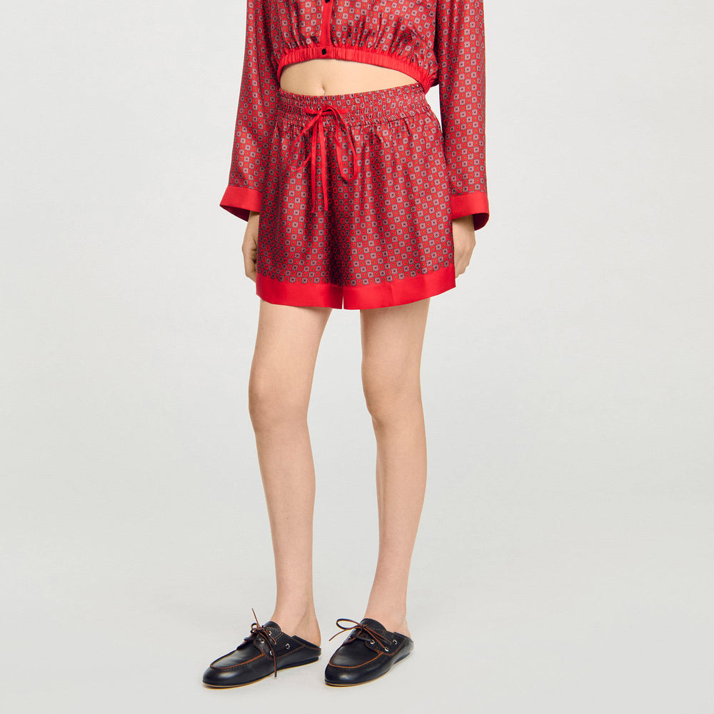 Sandro Women Scarf print shorts