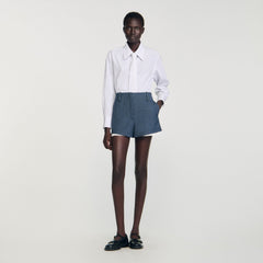 Sandro Women Striped layered shorts