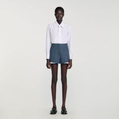 Sandro Women Striped layered shorts