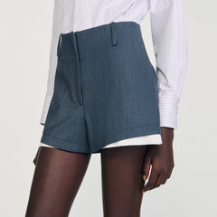 Sandro Women Striped layered shorts