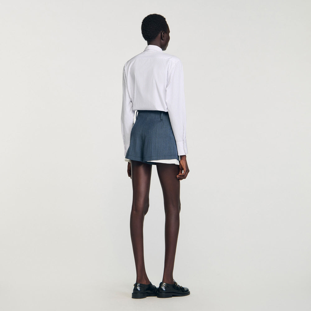 Sandro Women Striped layered shorts