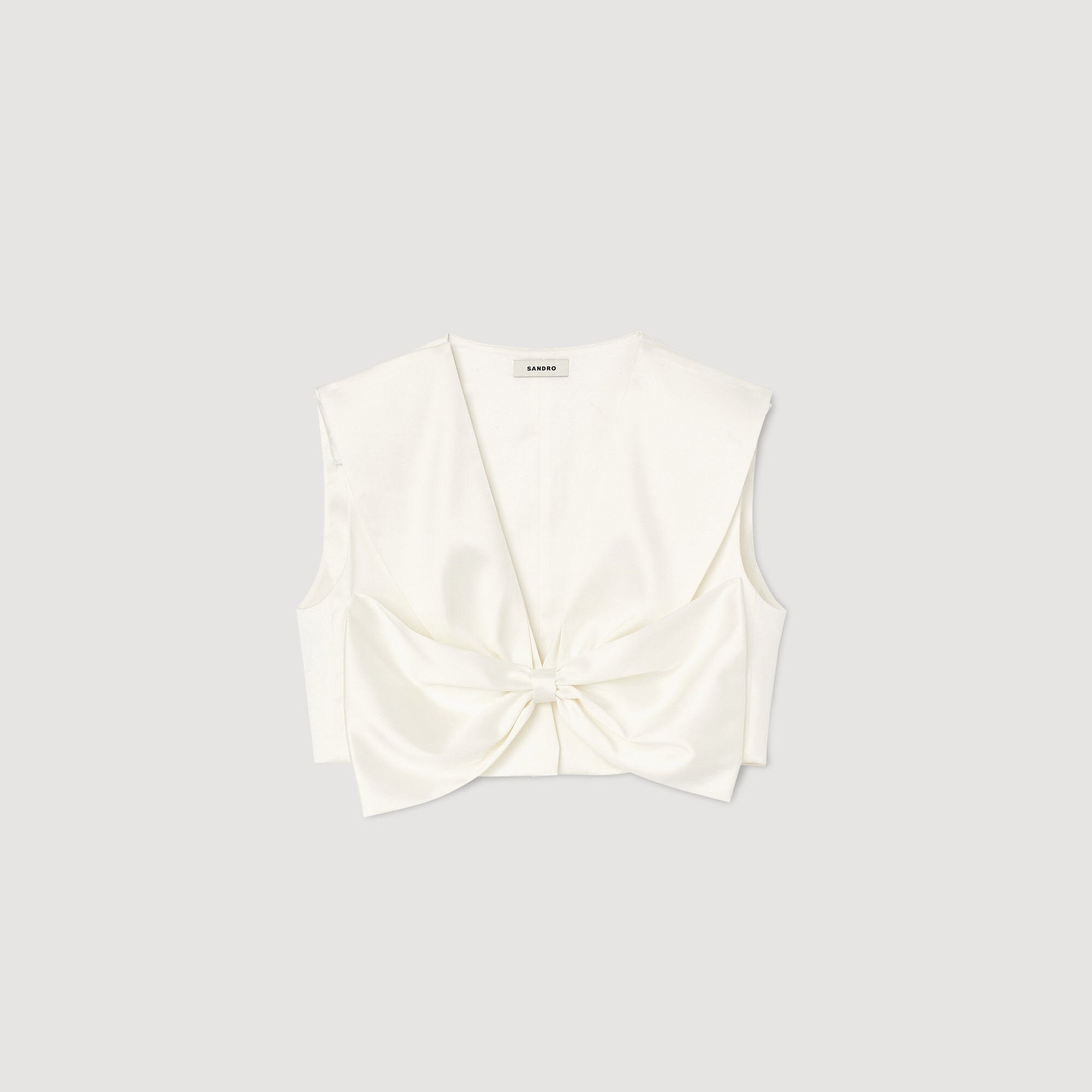 Sandro Women Satin-effect crop top