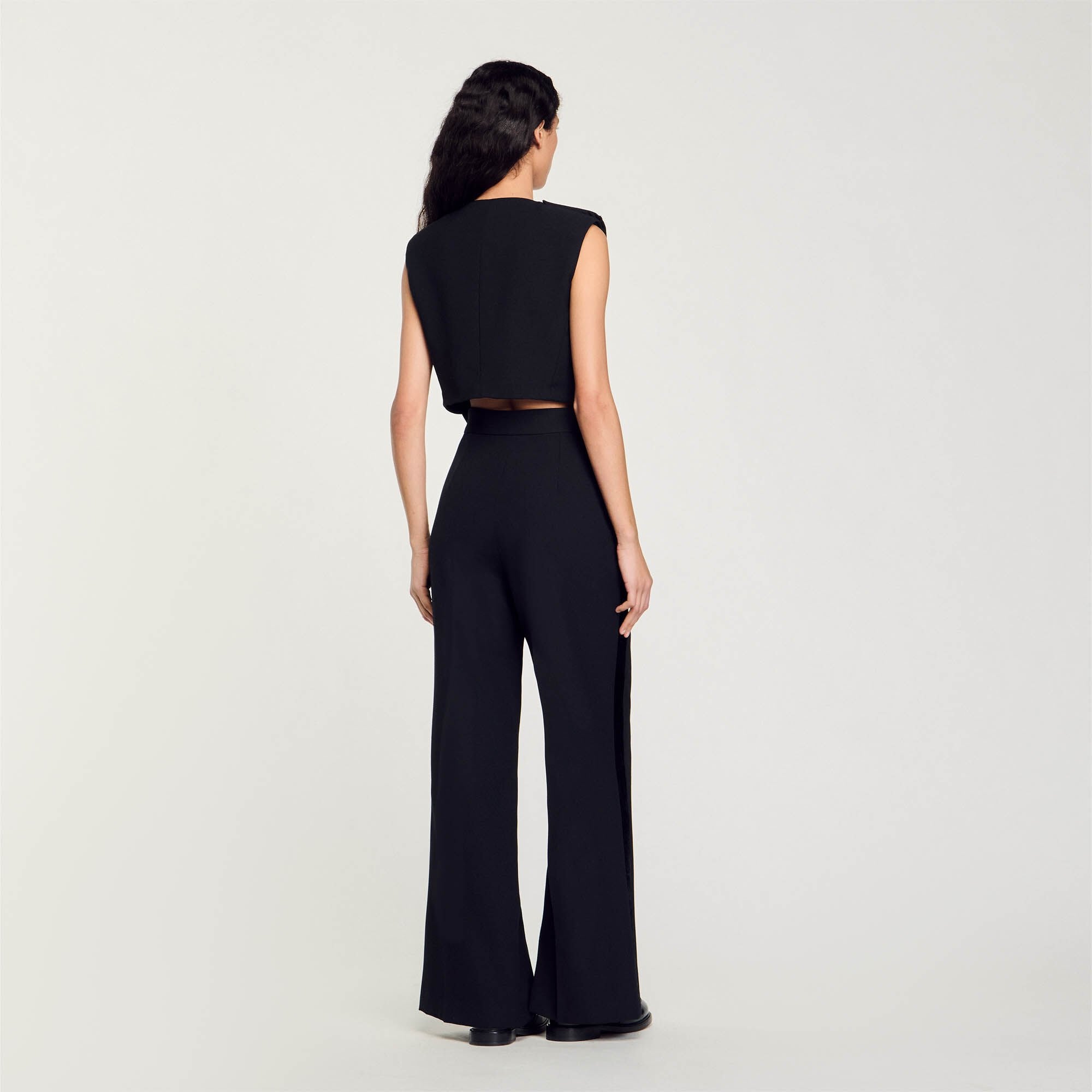 Sandro Women Satin-effect crop top