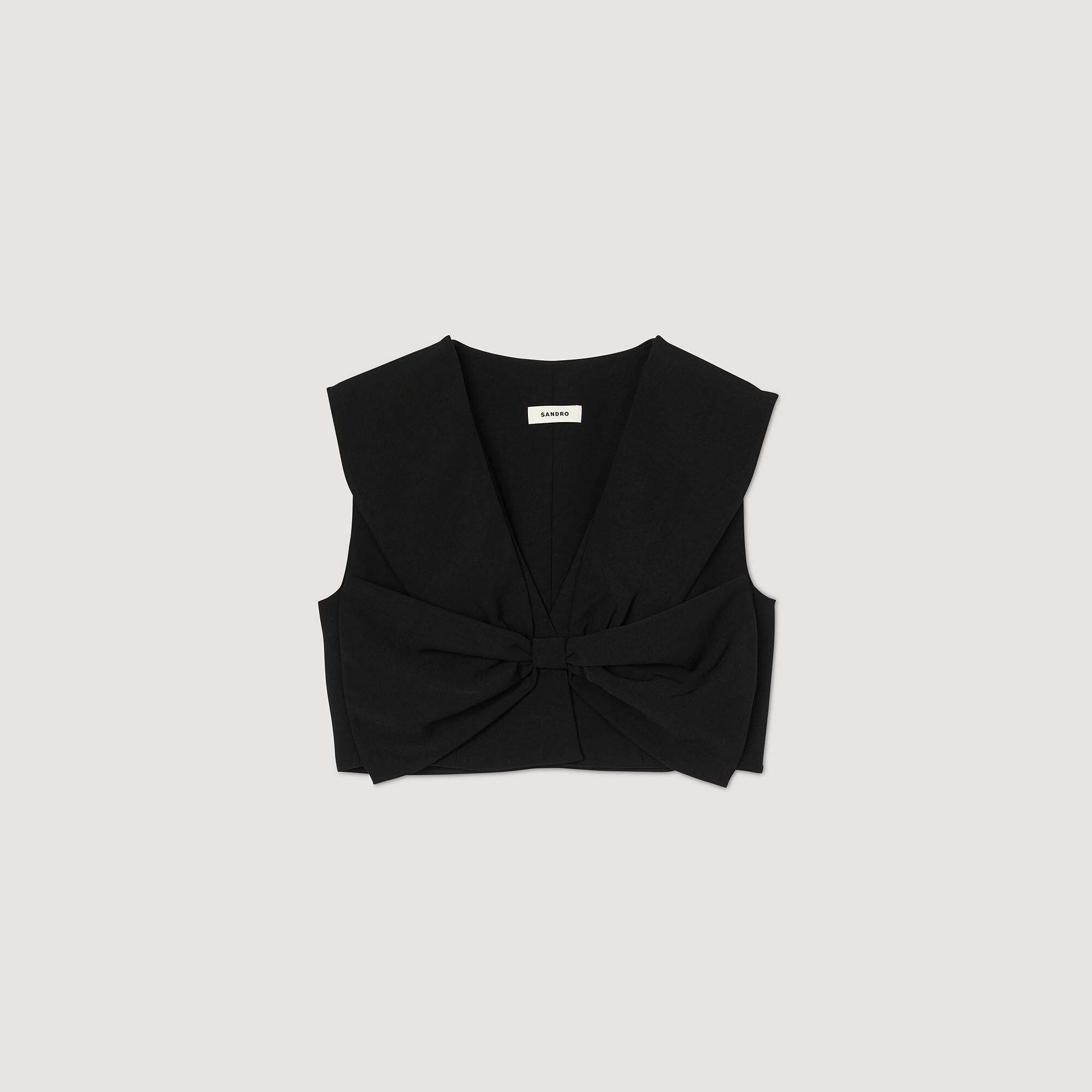 Sandro Women Satin-effect crop top