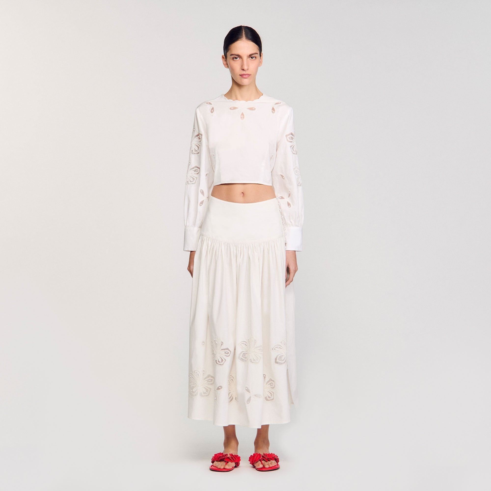 Sandro Women Poplin crop top