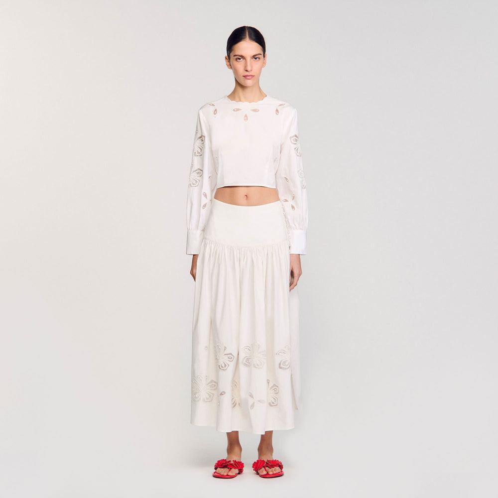 Sandro Women Poplin crop top
