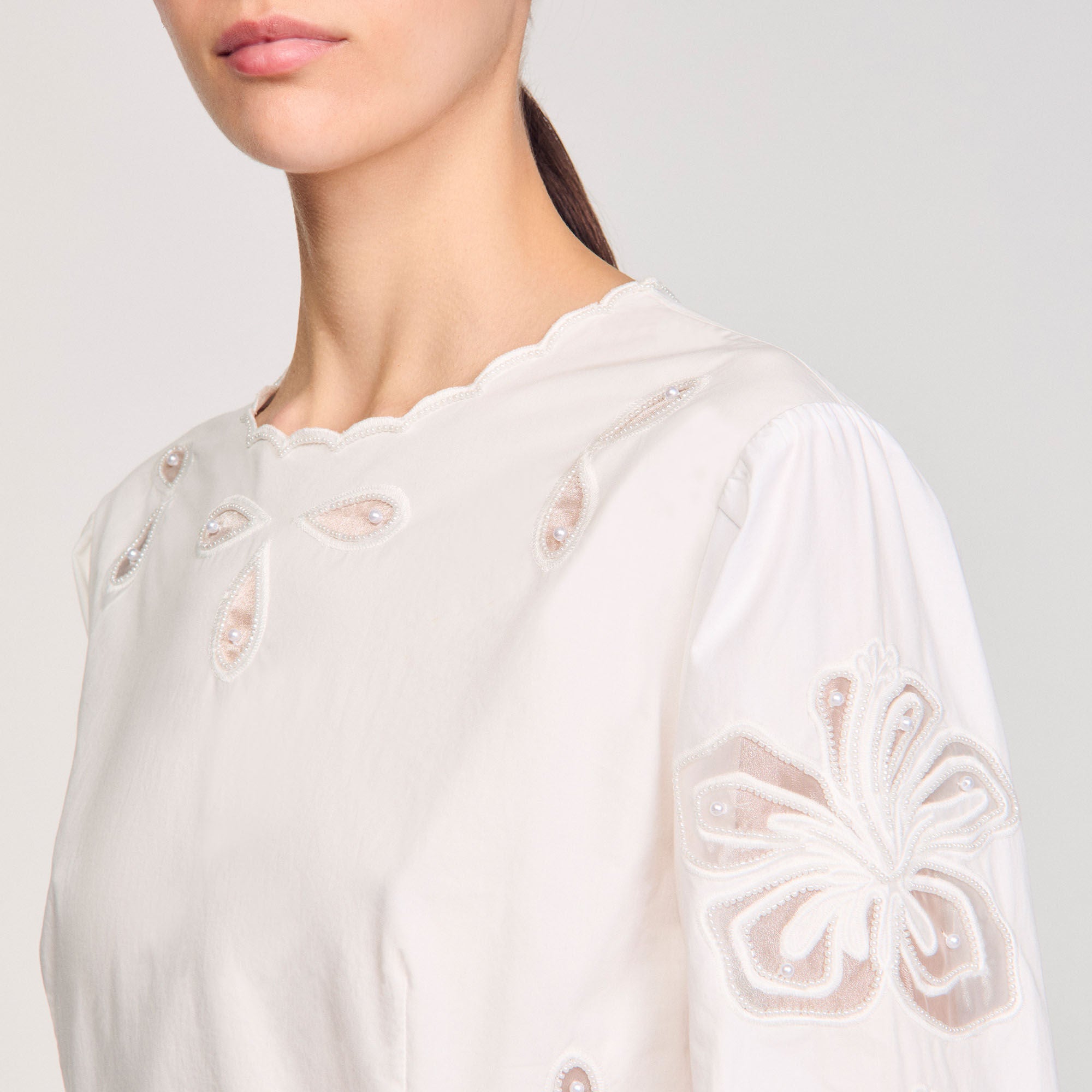 Sandro Women Poplin crop top