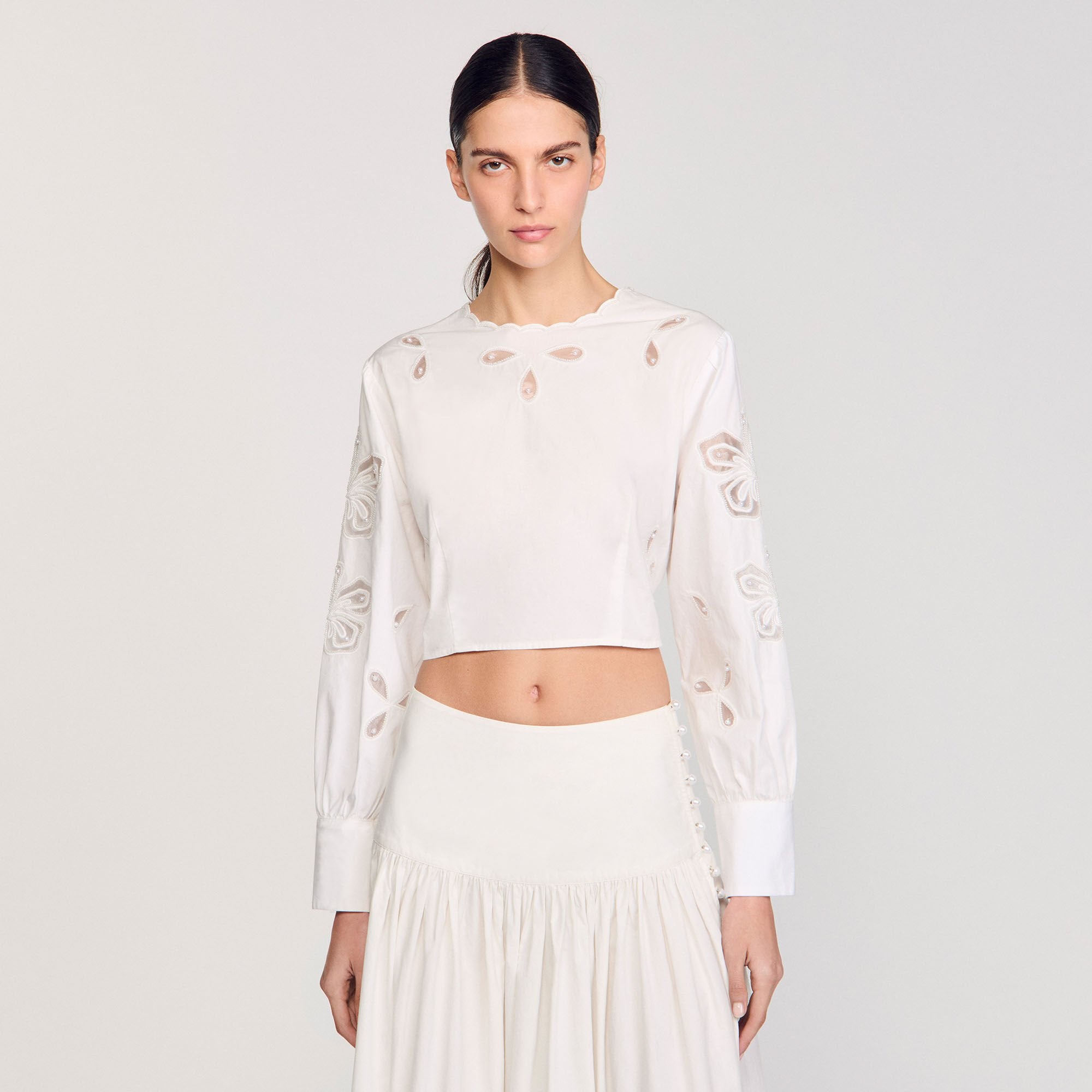Sandro Women Poplin crop top