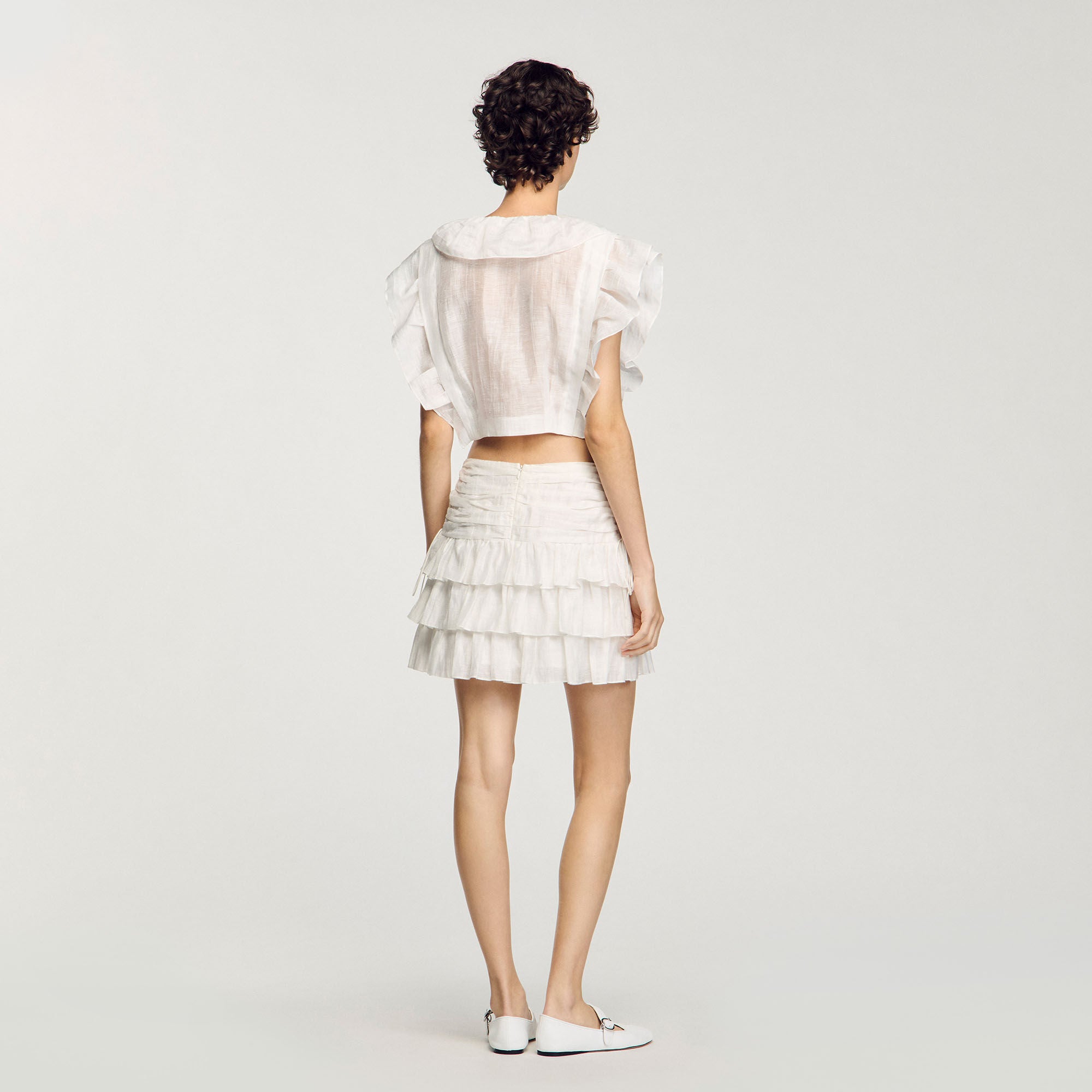 Sandro Women Ruffled crop top