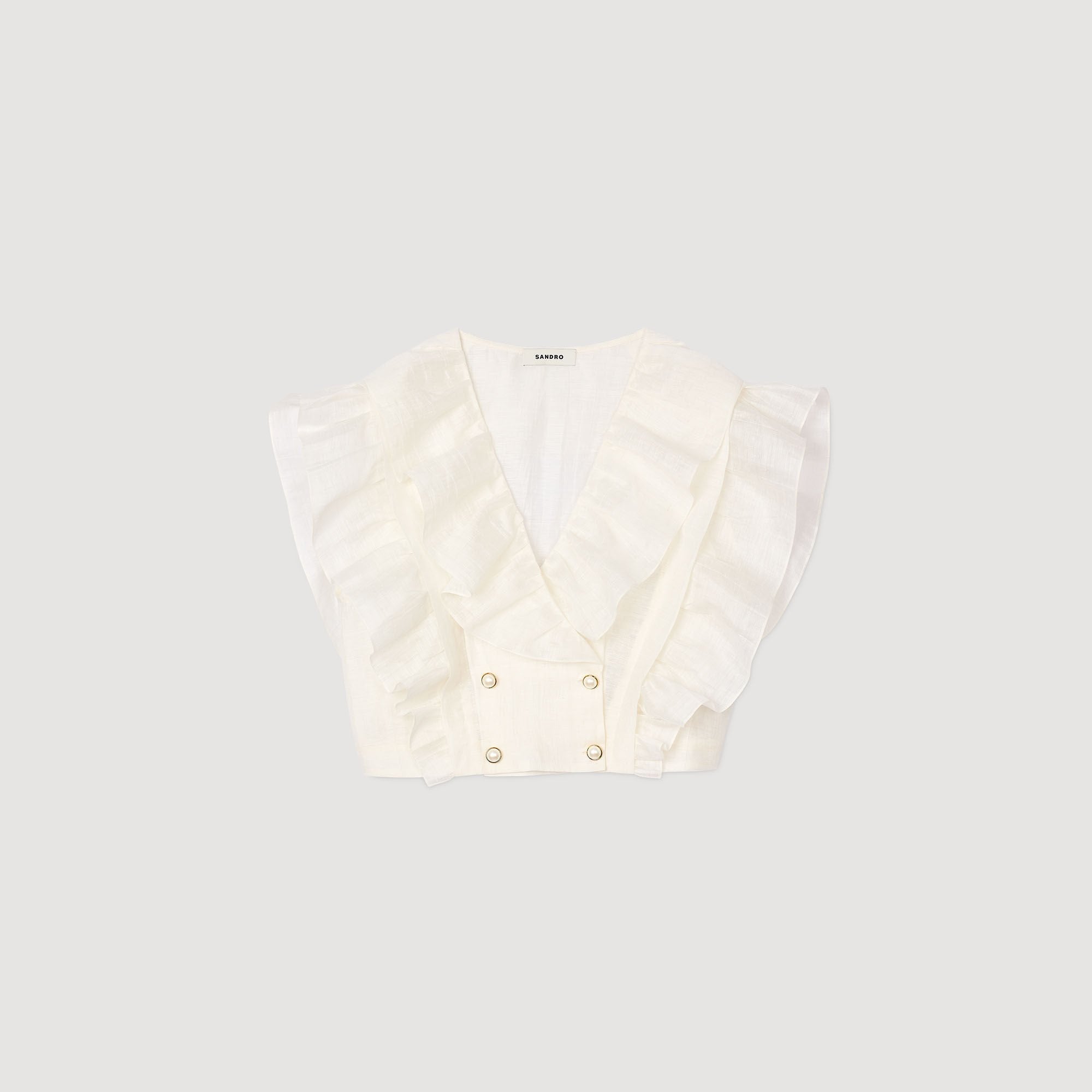 Sandro Women Ruffled crop top
