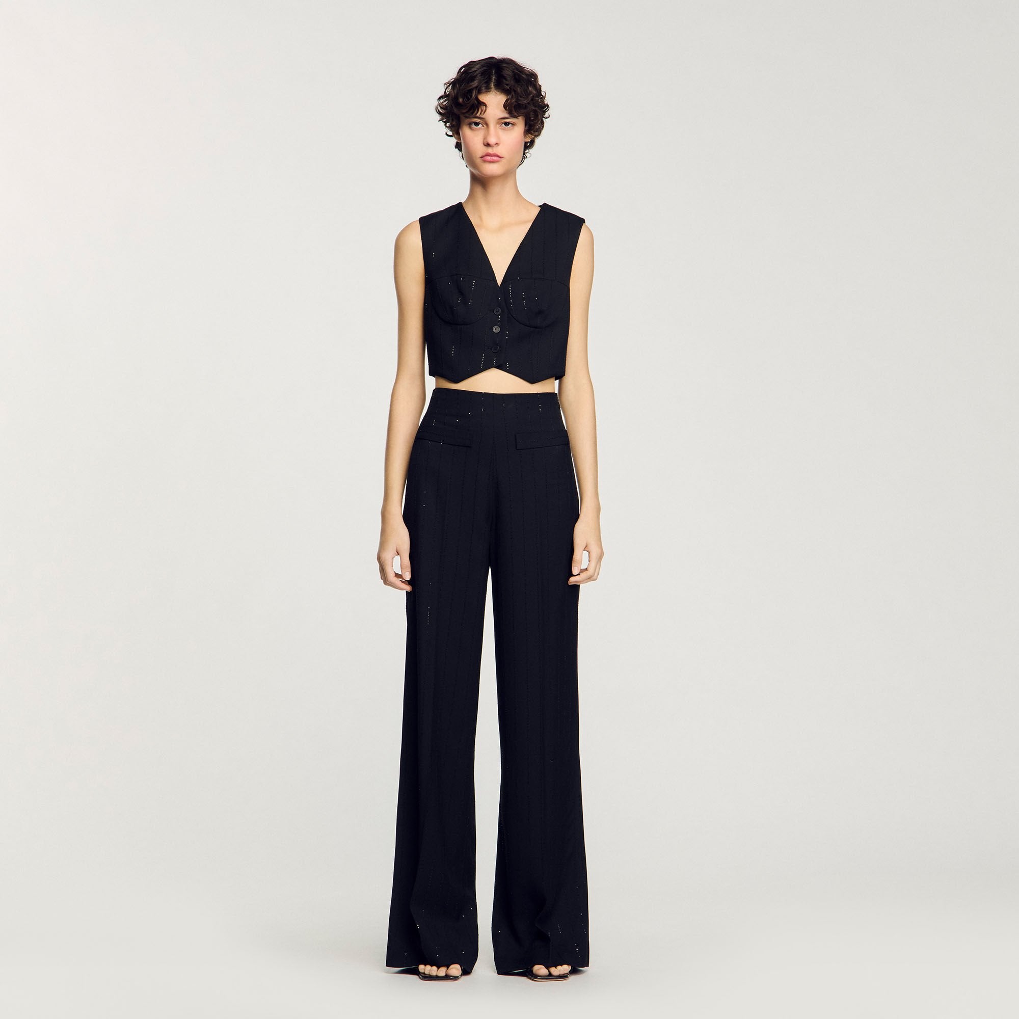 Sandro Women Sequin cropped jacket