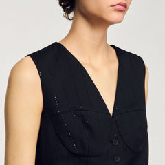 Sandro Women Sequin cropped jacket