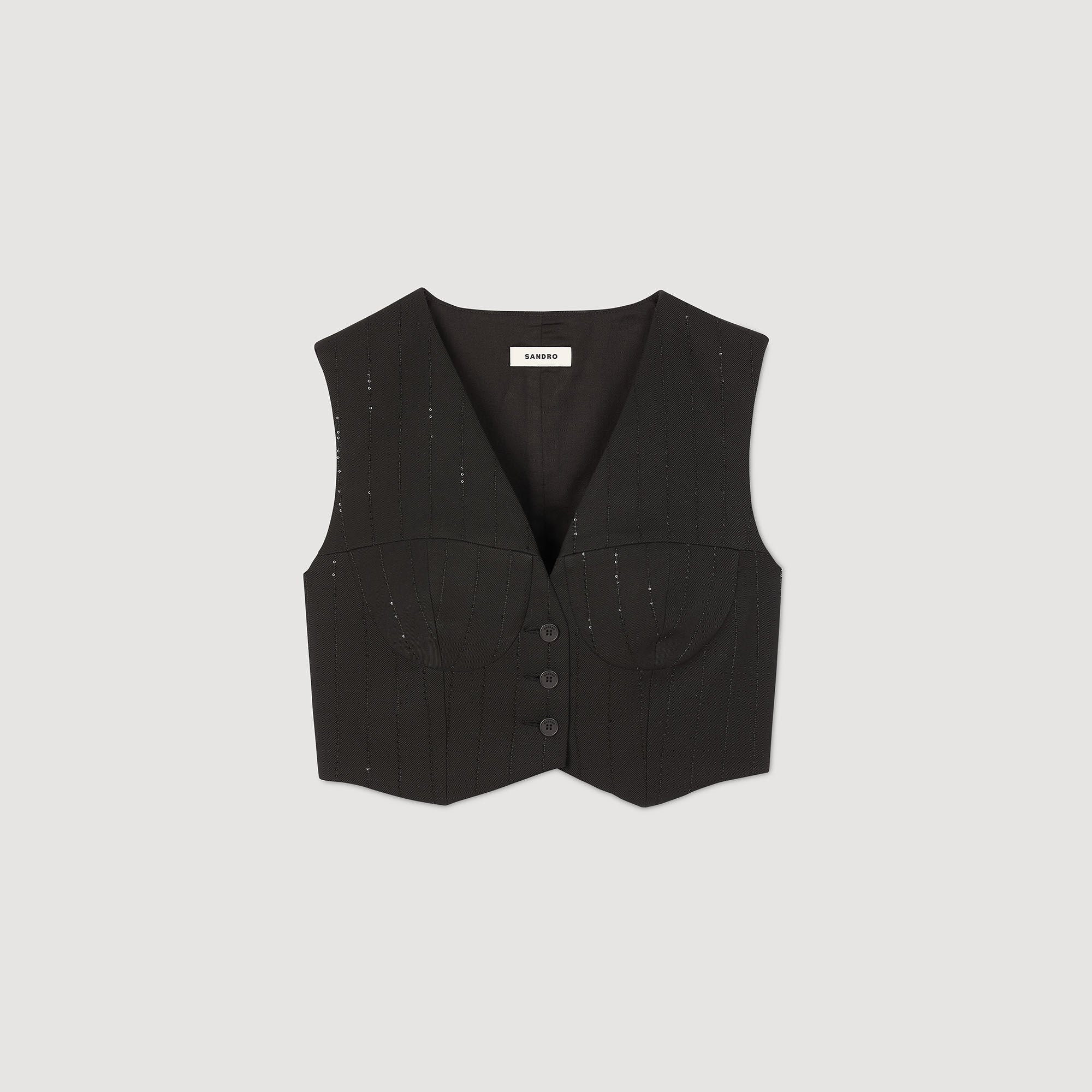 Sandro Women Sequin cropped jacket