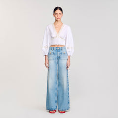 Sandro Women Poplin crop top