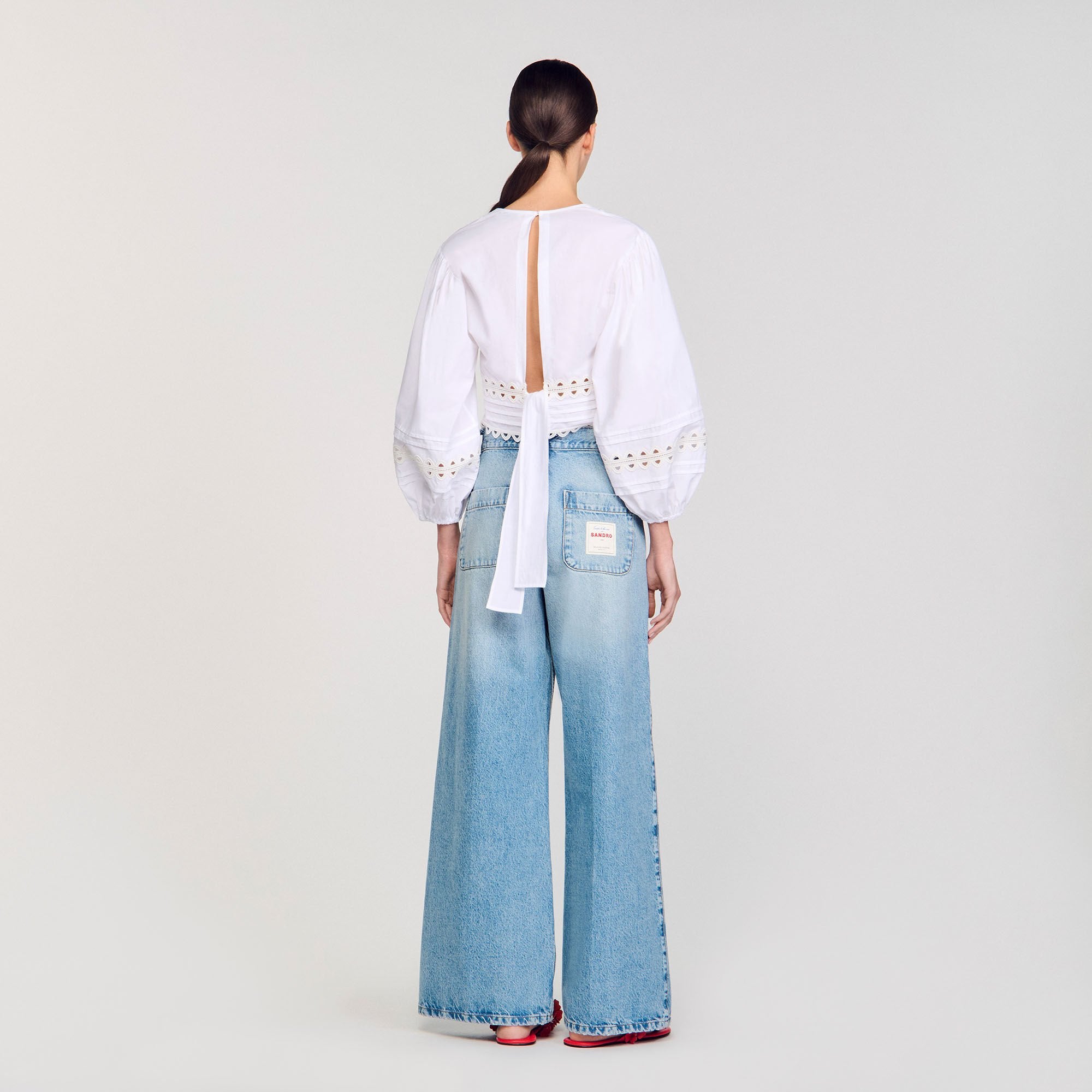 Sandro Women Poplin crop top
