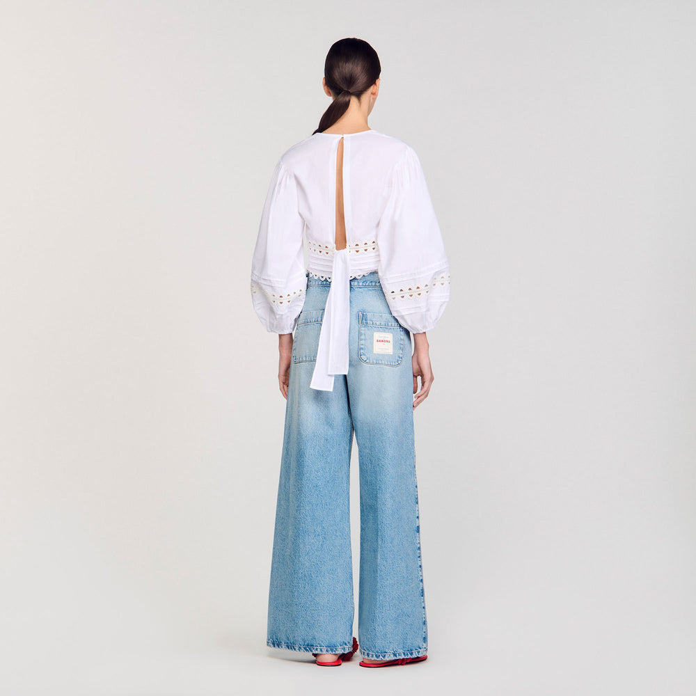Sandro Women Poplin crop top