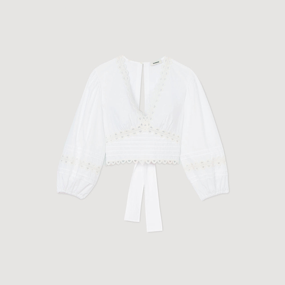 Sandro Women Poplin crop top
