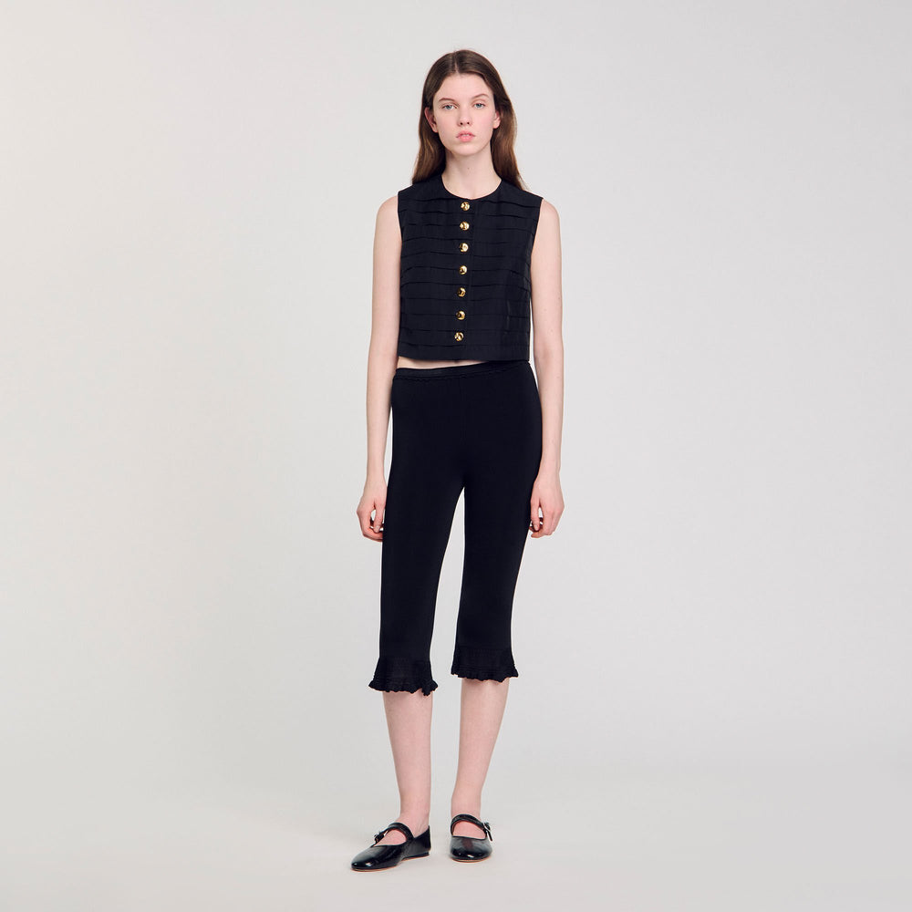 Sandro Women Pleated crop top