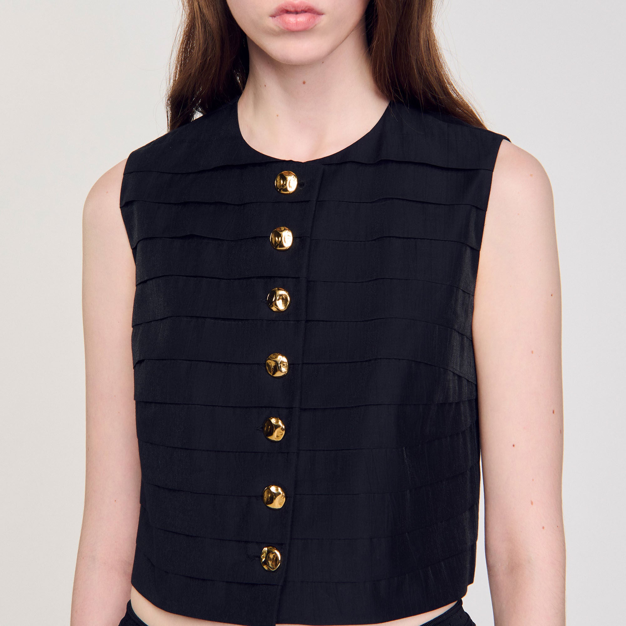 Sandro Women Pleated crop top