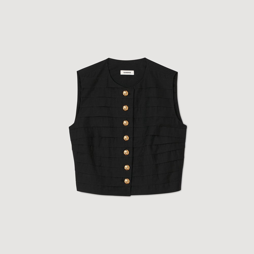 Sandro Women Pleated crop top