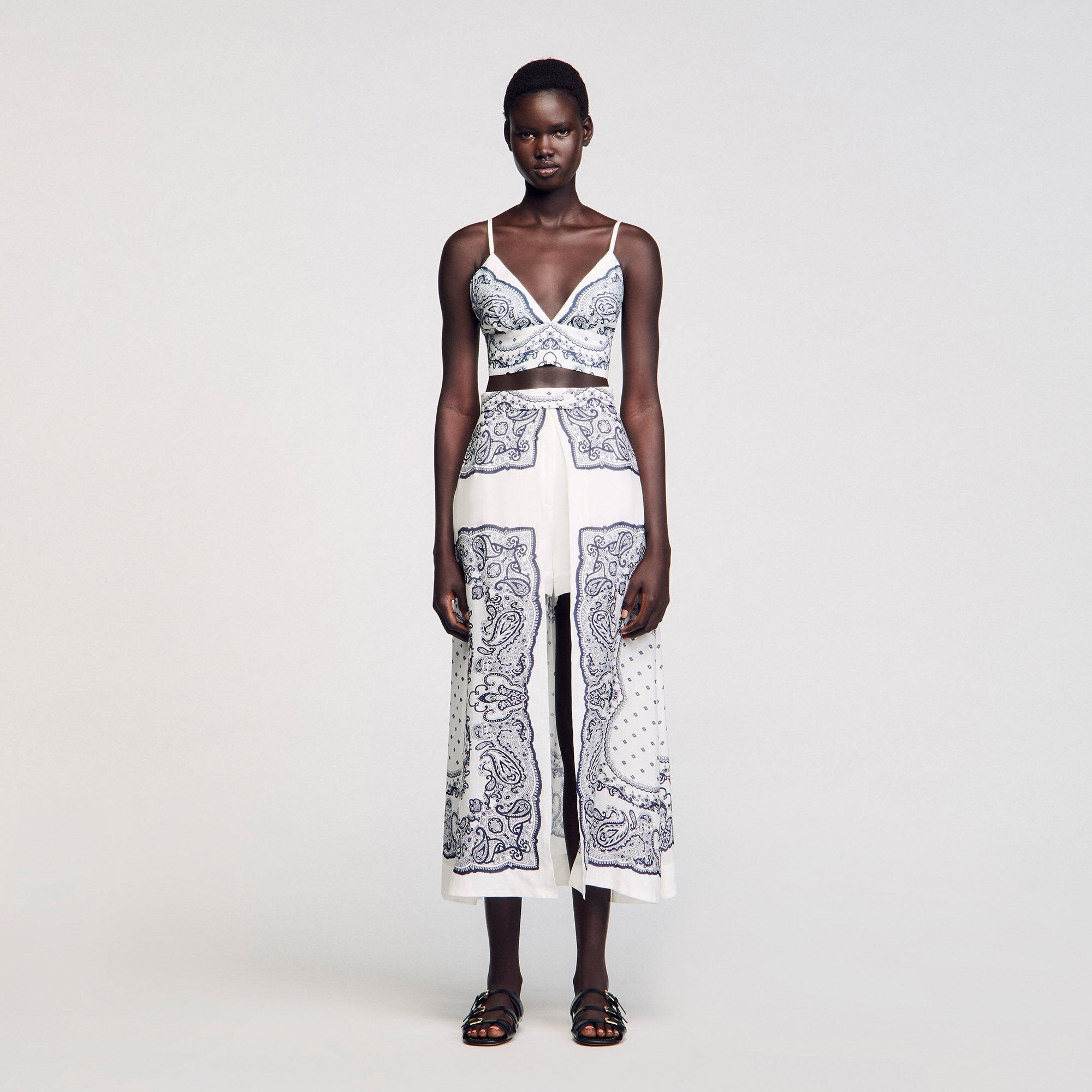 Sandro Women Bandana print crop top
