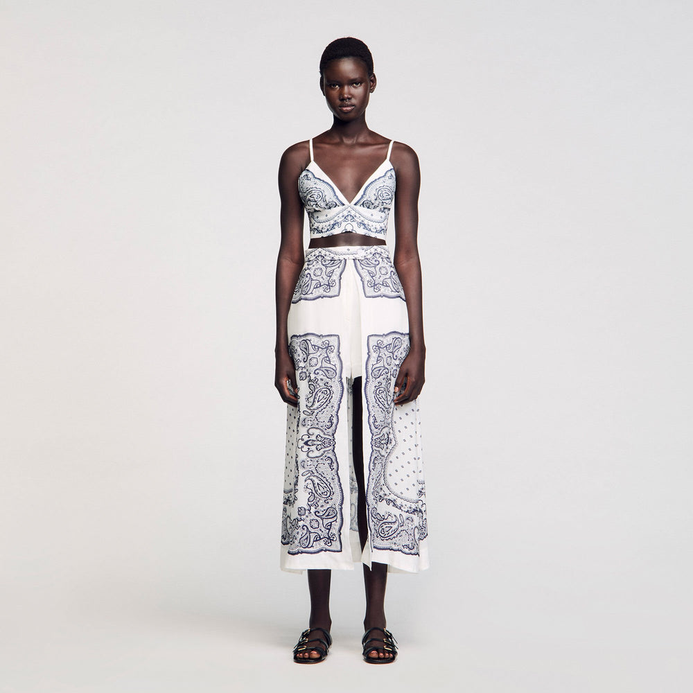 Sandro Women Bandana print crop top