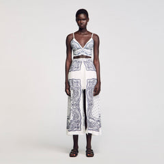 Sandro Women Bandana print crop top