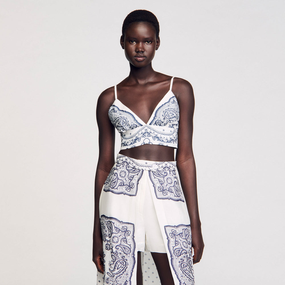 Sandro Women Bandana print crop top