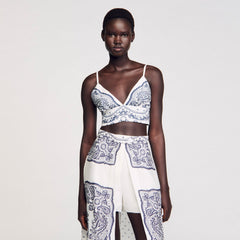 Sandro Women Bandana print crop top