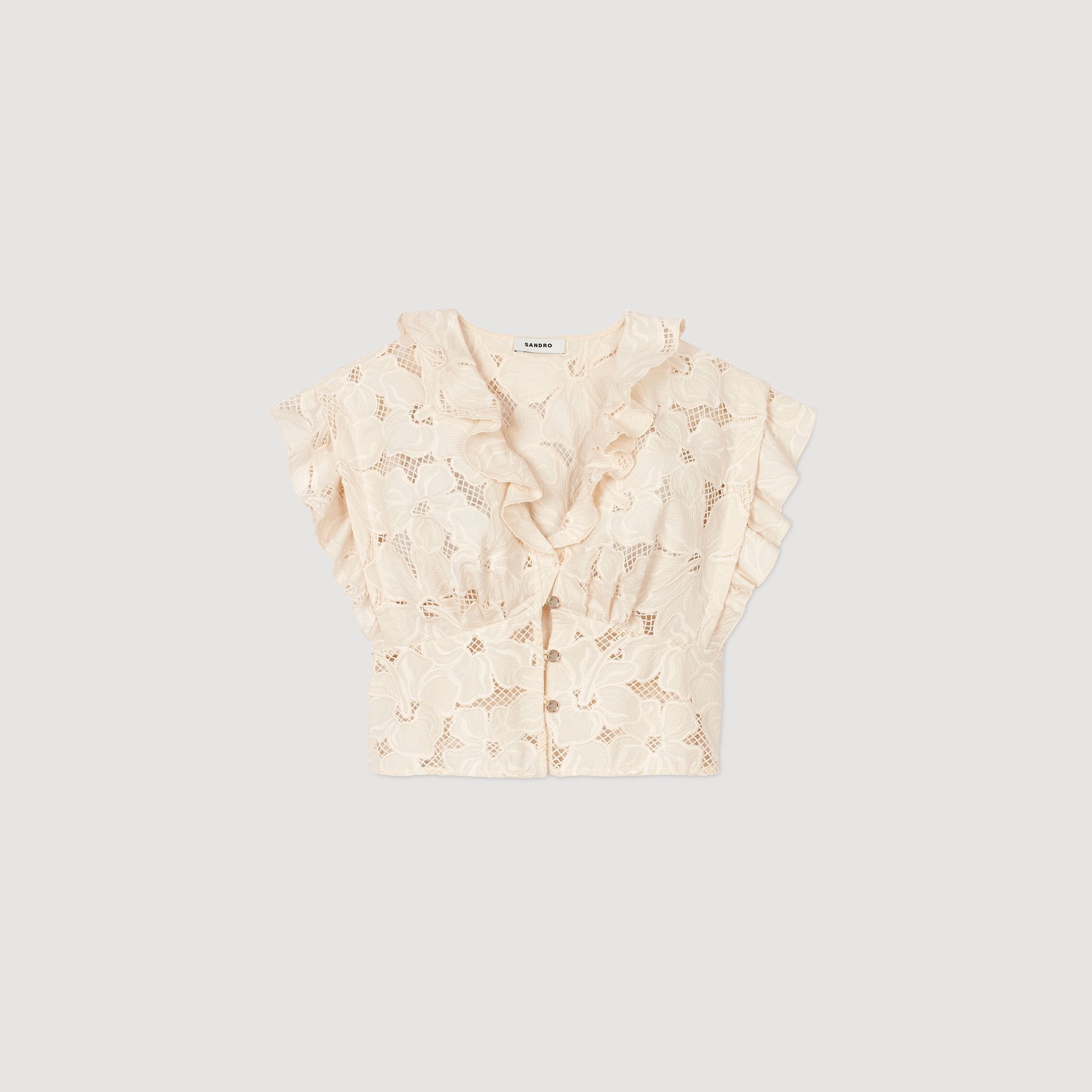 Sandro Women Embroidered crop top