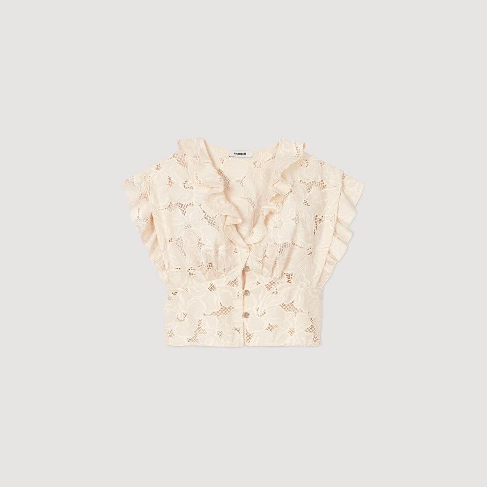 Sandro Women Embroidered crop top