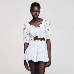Sandro Women Guipure lace top