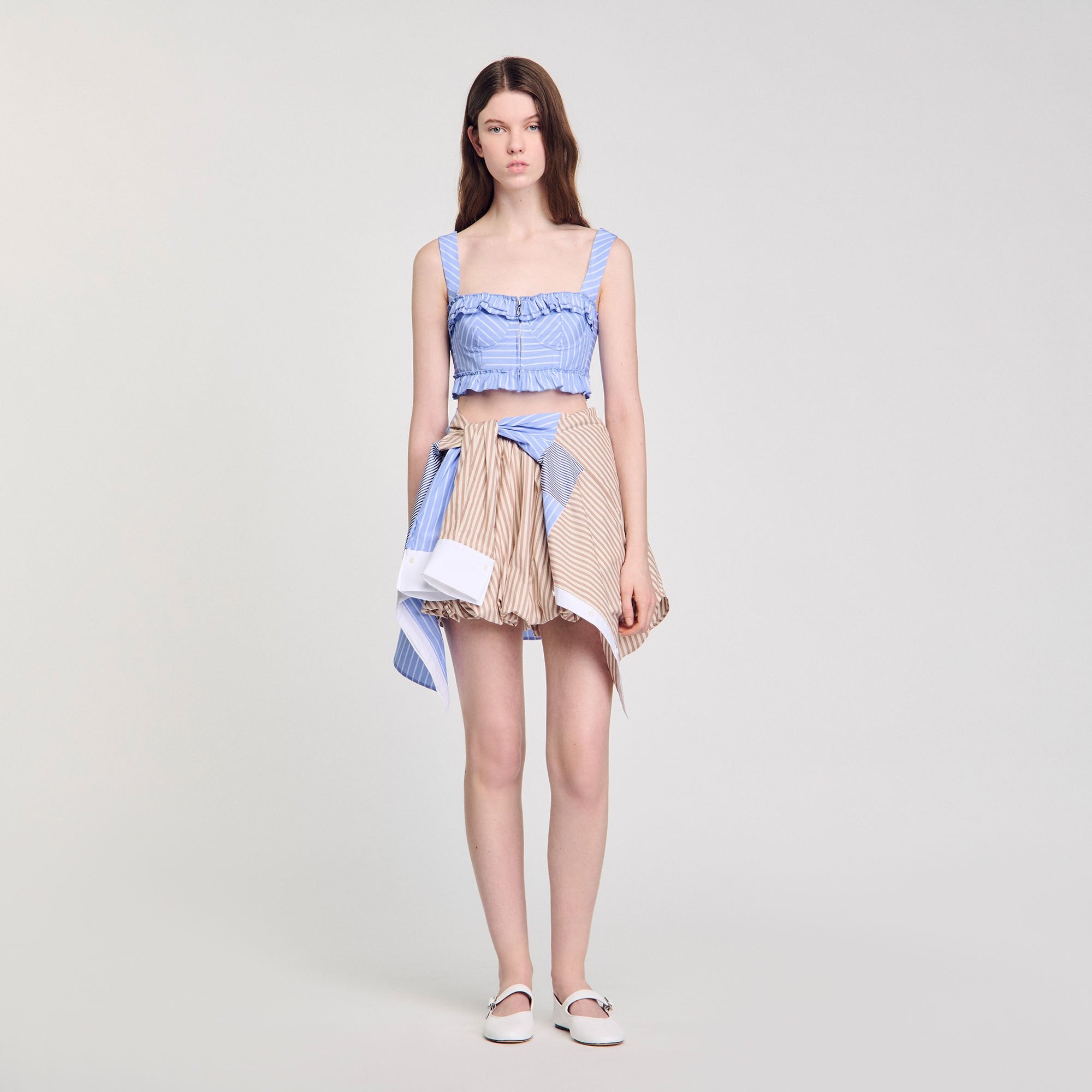 Sandro Women Striped crop top