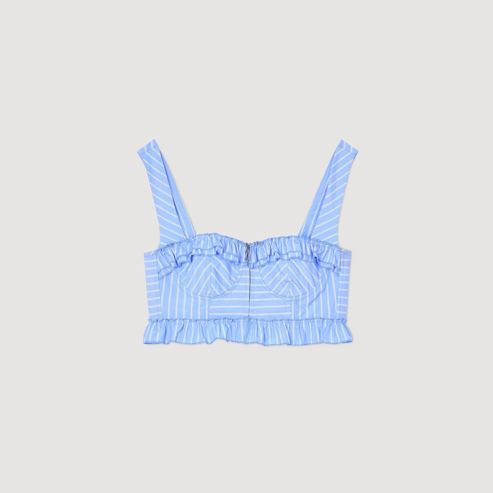 Sandro Women Striped crop top