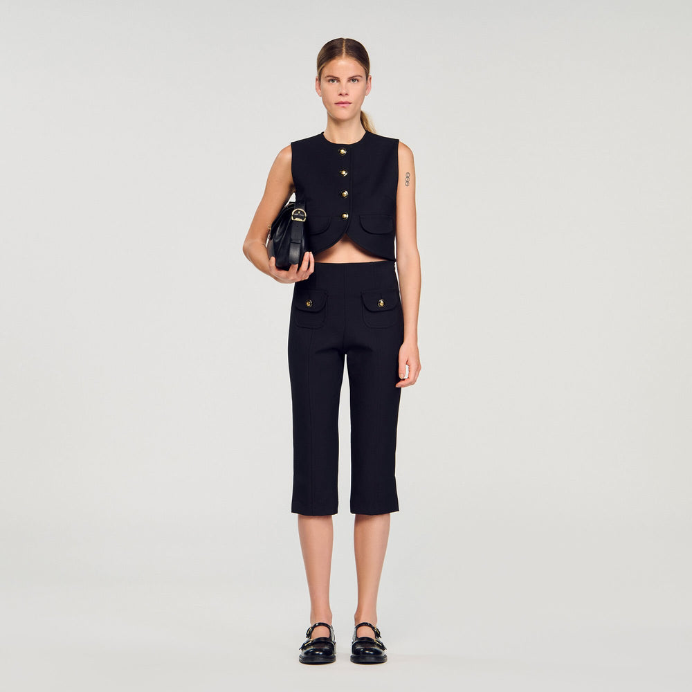 Sandro Women Buttoned crop top
